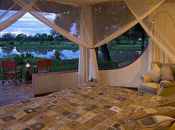 Luangwa Safari House: Blick zur Lagune Luangwa Safari House: Blick zur Lagune