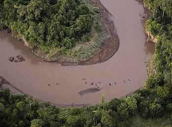 Wilderness Mara Camp: Fluss von oben
