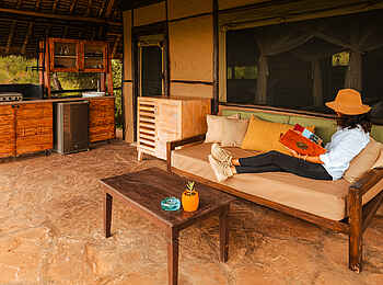 Soroi Leopards Lair Cottages: Entspannen auf der eigenen Terrasse