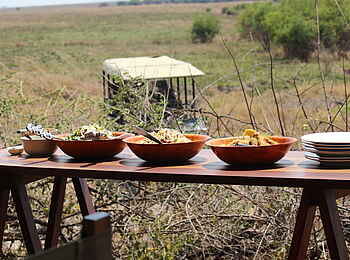 Ntemwa Busanga Bushcamp: Mittagessen im Busch