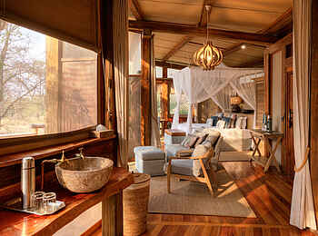 Camp Okavango: Safariy Suite Waschtisch Camp Okavango: Safariy Suite Waschtisch