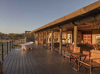 Gmundner Lodge: Die Terrasse einer Suite Gmundner Lodge: Die Terrasse einer Suite