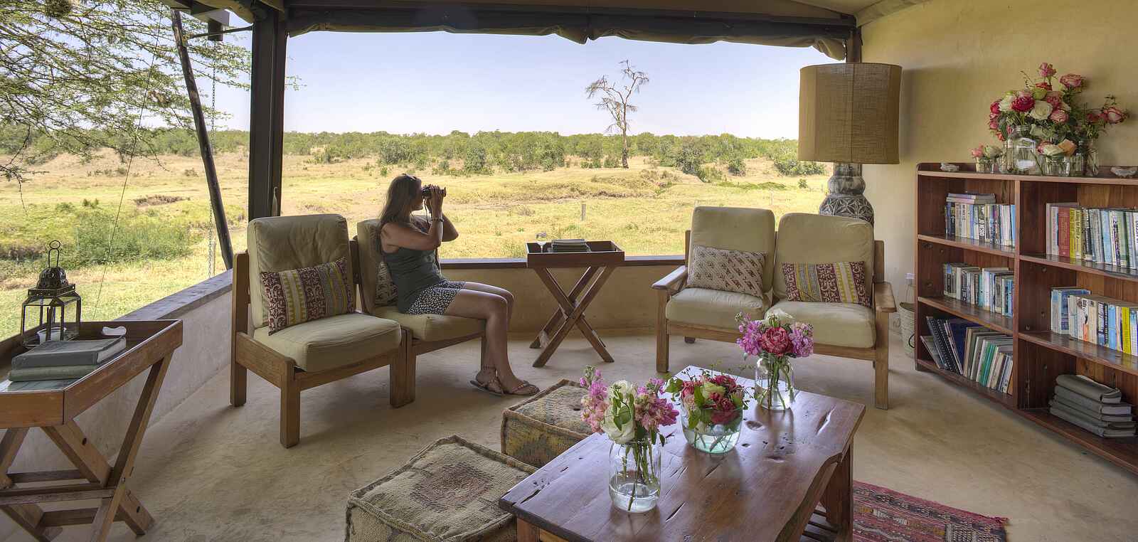 Ol Pejeta Bush Camp: Innenansicht der Lounge Ol Pejeta Bush Camp: Innenansicht der Lounge