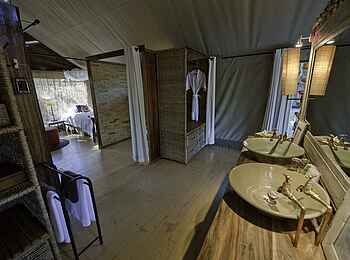 Pafuri Camp: Familienzelt Badezimmer