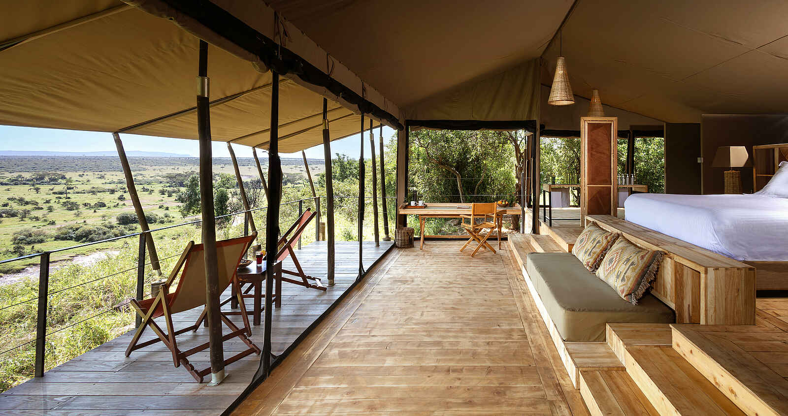 Saruni Eagle View: Blick ins Zelt Saruni Eagle View: Blick ins Zelt