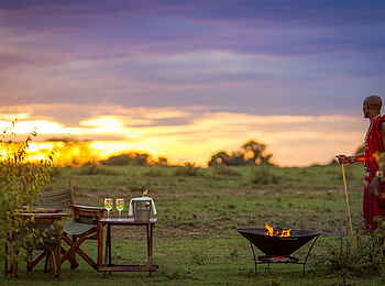 Tipilikwani Mara Camp: Private Dinner mit Feuerstelle