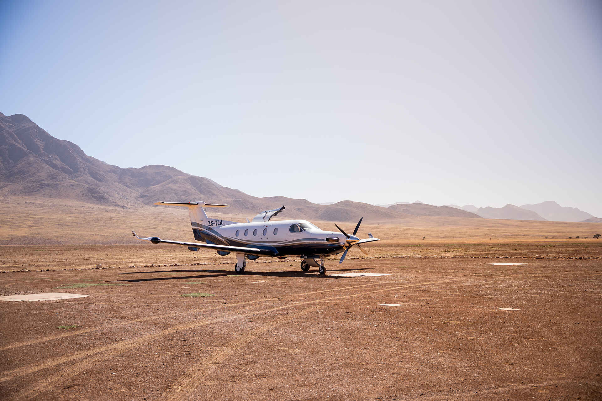 Wolwedans Desert Lodge: Ankunft mit dem Flugzeug