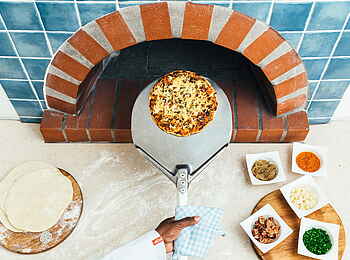 Santorini Mozambique: Pizza frisch aus dem Ofen