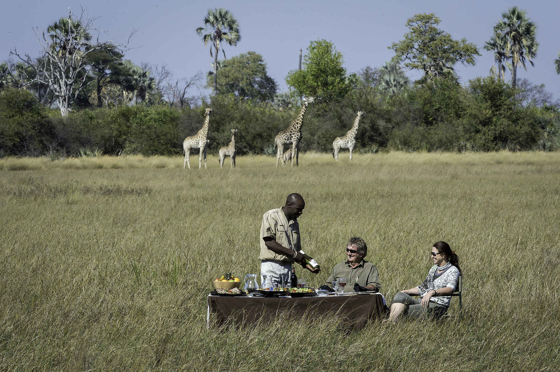 Hunda Island, Leoparden, Little Tubu, NG 25, Okavango-Delta, Wilderness Safaris, Xene River, Aktivitäten, Bush Lunch, Giraffen, Schwemmebene, Afrikarma, Afrikarma Safaris, Afrikarma.de