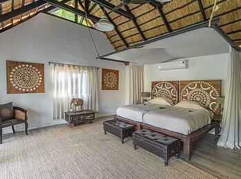 Tongabezi Lodge: Das Zweibettzimmer im Garden House
