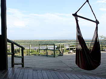 Kasenyi Safari Camp: Hängematte auf dem Hauptdeck