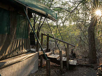 Mashatu Tent Camp: Eingang Gästezelt Mashatu Tent Camp: Eingang Gästezelt