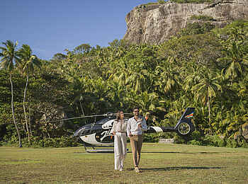 North Island: Ankunft mit dem Helikopter