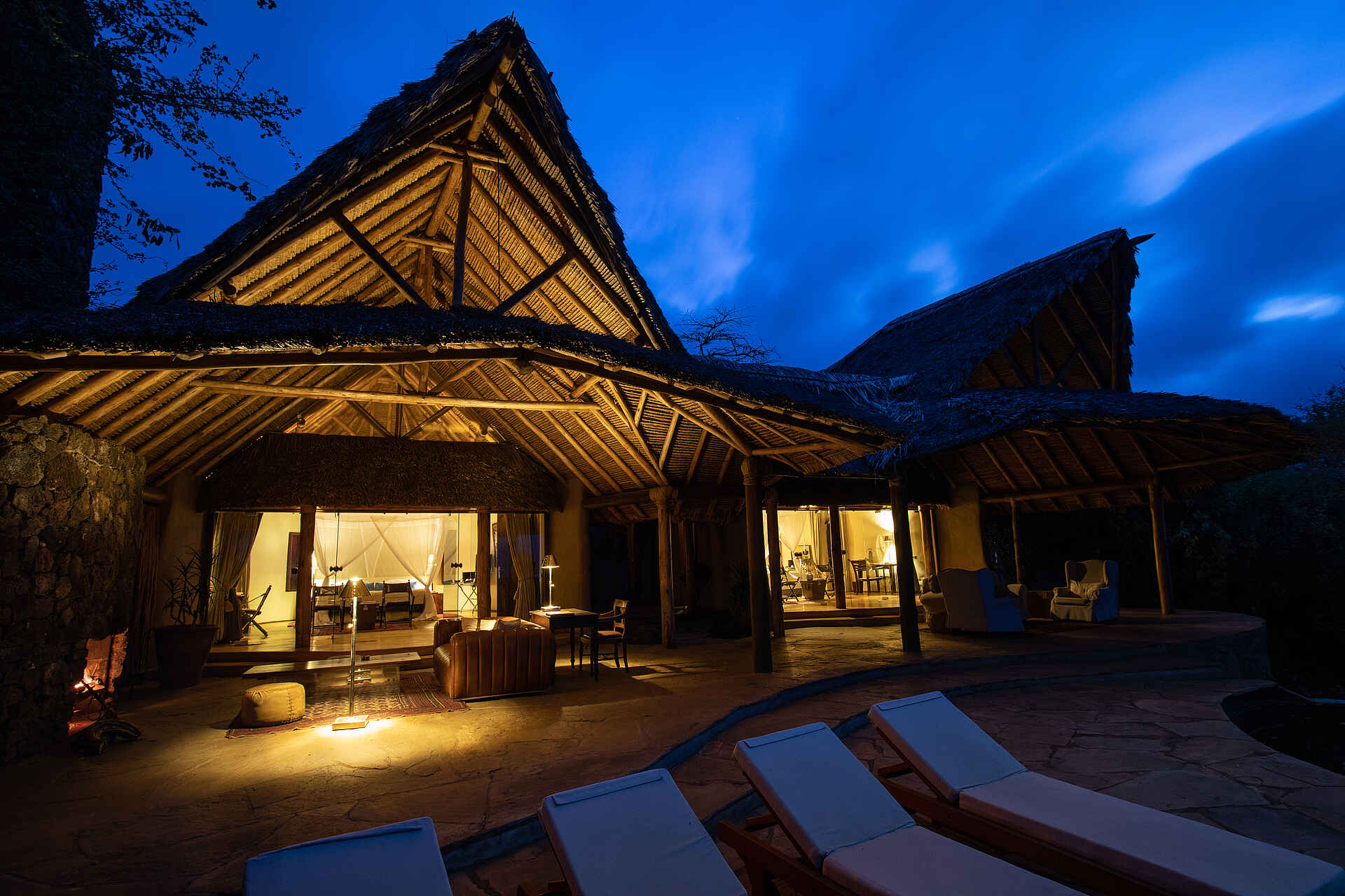 Ol Donyo Lodge: Abendstimmung