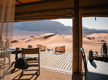 Wolwedans Desert Lodge: Blick auf die Terrasse Wolwedans Desert Lodge: Blick auf die Terrasse