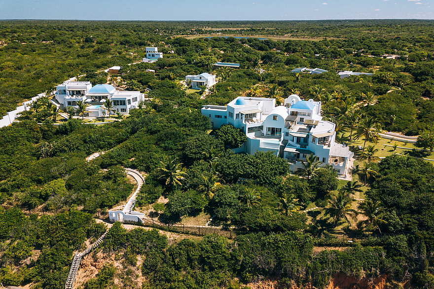 Santorini Mozambique: Anlage aus der Vogelperspektive Santorini Mozambique: Anlage aus der Vogelperspektive