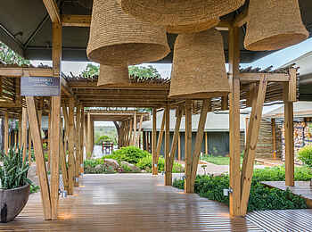 Simbavati Hilltop Lodge: Der Empfangsbereich