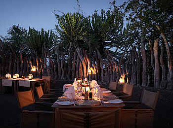 Mashatu Euphorbia Villas: Boma Dinner