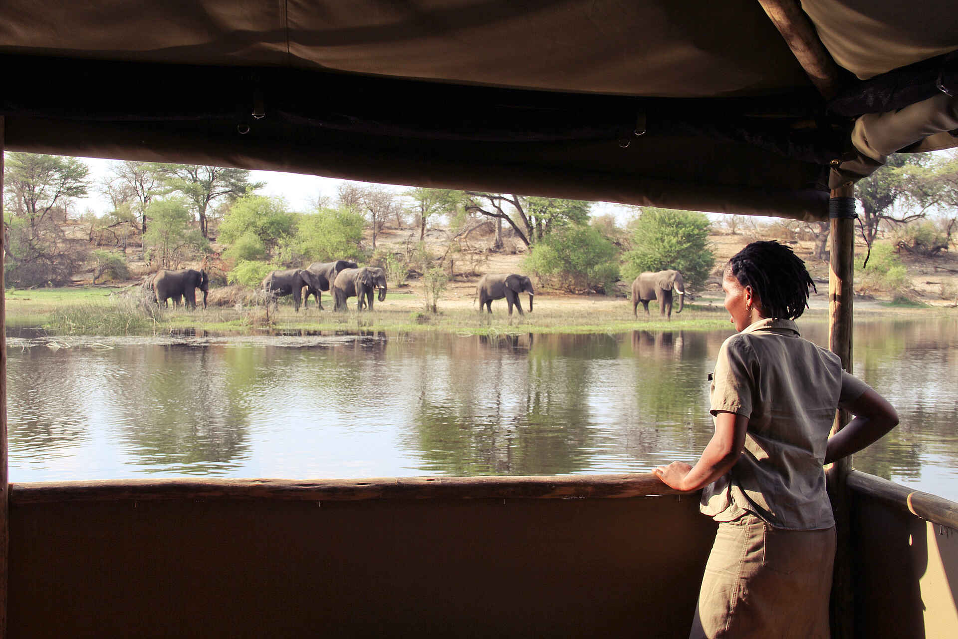 Meno A Kwena Camp: Im Beobachtungsunterstand Meno A Kwena Camp: Im Beobachtungsunterstand