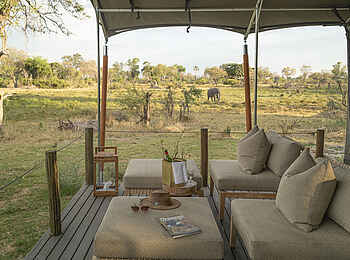 Gomoti Private Camp: Terrasse