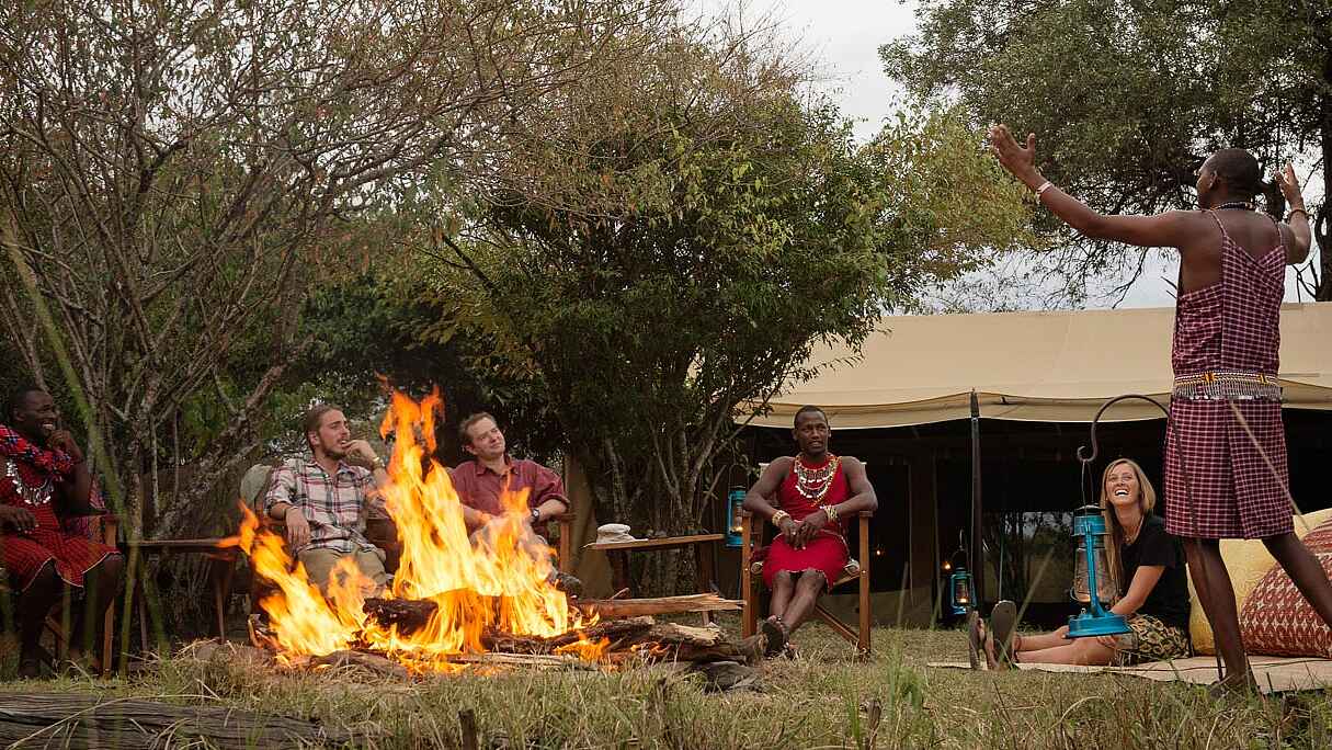 Serian's Nkorombo Mobile Camp: An der Boma