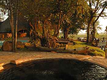 Kafunta River Lodge: Heißer Quellpool