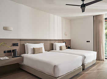 LUX Grand Baie: Das Zweibettzimmer der Grand Beach Pool Villa LUX Grand Baie: Das Zweibettzimmer der Grand Beach Pool Villa