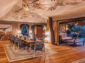 Mara Toto Tree Camp: Gedeckte Dinnertafel