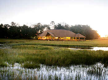 Moremi Crossing: Blick auf die Lodge Moremi Crossing: Blick auf die Lodge