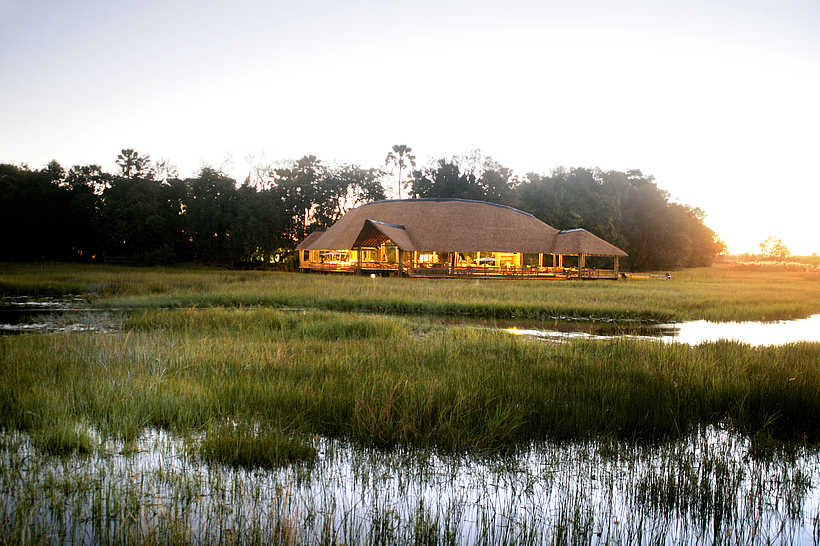 Moremi Crossing: Blick auf die Lodge Moremi Crossing: Blick auf die Lodge