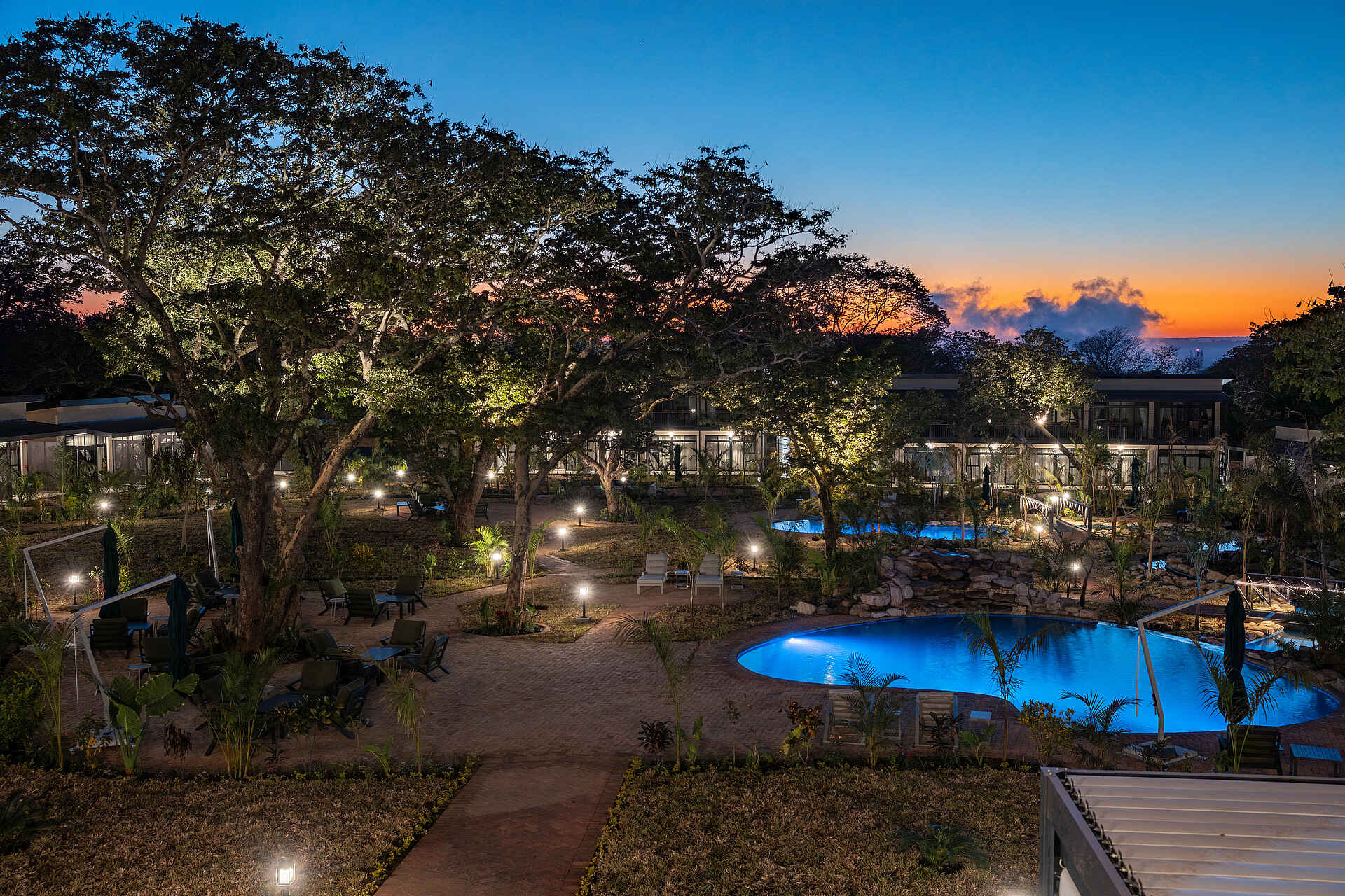 Waterfalls Lodge: Sonnenaufgang