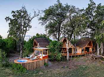 Camp Tawana: Blick auf die Gästeunterkunft Camp Tawana: Blick auf die Gästeunterkunft
