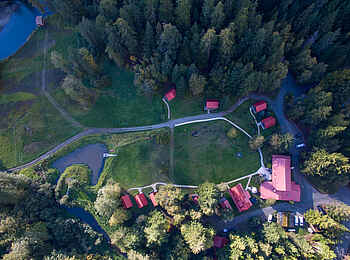 Tweedsmuir Park Lodge: Vogelperspektive auf Tweedsmuir