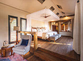 Kwara Camp: Gästezimmer innen Kwara Camp: Gästezimmer innen