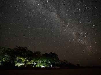 Nkonzi Bush Camp: LMilchstraße über dem Camp Nkonzi Bush Camp: LMilchstraße über dem Camp