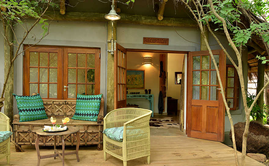 Chobe Bakwena Lodge: Rezeptionsbereich Chobe Bakwena Lodge: Rezeptionsbereich