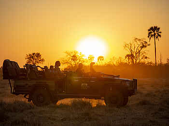 Gomoti Plains Camp: Sonnenuntergang