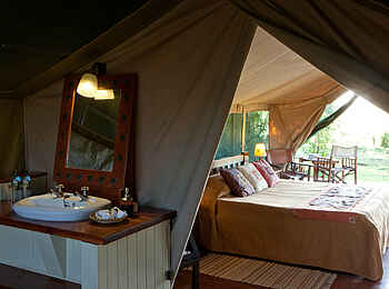 Governors' Camp: Zelt mit Badezimmer Governors' Camp: Zelt mit Badezimmer