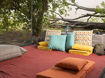 Kweene River Camp: Loungebereich