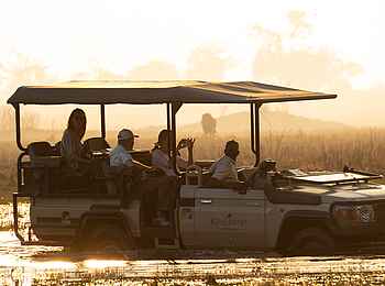 Maxa Camp: Pirschfahrt im offenen Fahrzeug Maxa Camp: Pirschfahrt im offenen Fahrzeug
