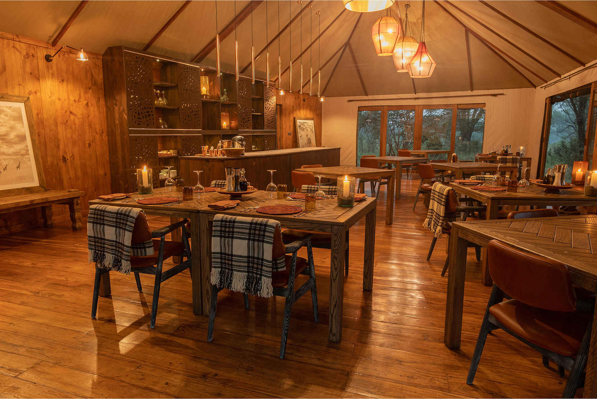 Sayari Camp: Der Essbereich Sayari Camp: Der Essbereich