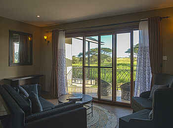 Serengeti Sametu Camp: Luxury Family Room Lounge Serengeti Sametu Camp: Luxury Family Room Lounge