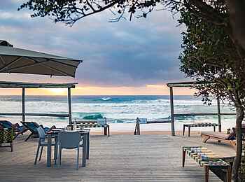 Thonga Beach Lodge: Ausblick vom Stranddeck Thonga Beach Lodge: Ausblick vom Stranddeck