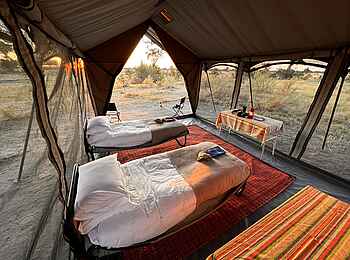 Kweene River Camp: Schlafbereich mit Aussicht