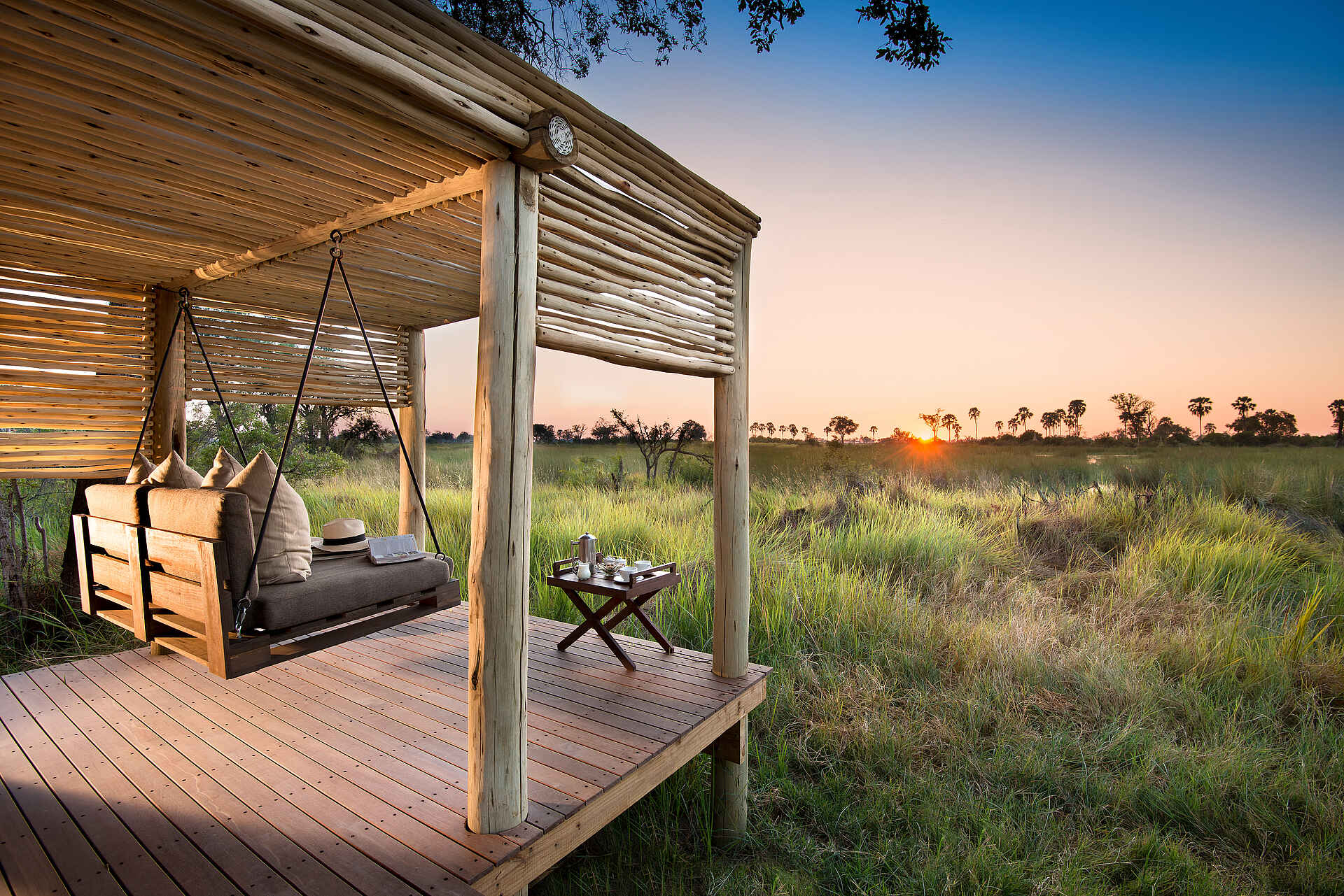 Nxabega Okavango Tented Camp: Guest Tent Terrasse
