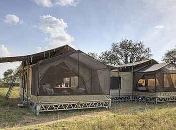 Olakira Camp: Familienzelt von Außen Olakira Camp: Familienzelt von Außen