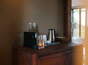 Craters Edge Lodge: Kaffeestation