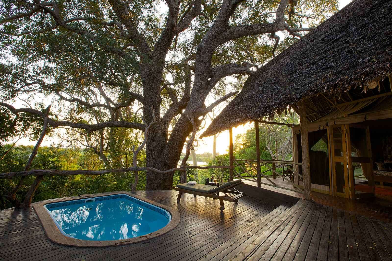 Rufiji River Camp: Plunge Pool Familienzelt Rufiji River Camp: Plunge Pool Familienzelt