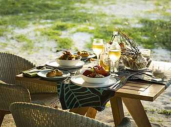 Anantara Medjumbe Island Resort: Gedeckter Tisch