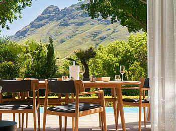 Delaire Graff Estate: Die Terrasse der Presidential Lodge Delaire Graff Estate: Die Terrasse der Presidential Lodge